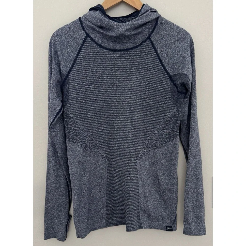 New Balance x J Crew Seamless Thumbhole Hoodie Navy - Size Medium
